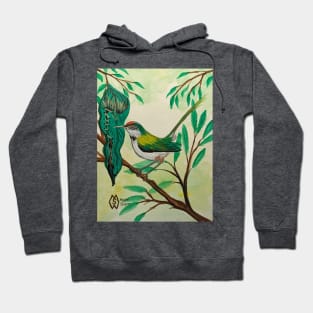 Common tailorbird of the tropical forest Hoodie